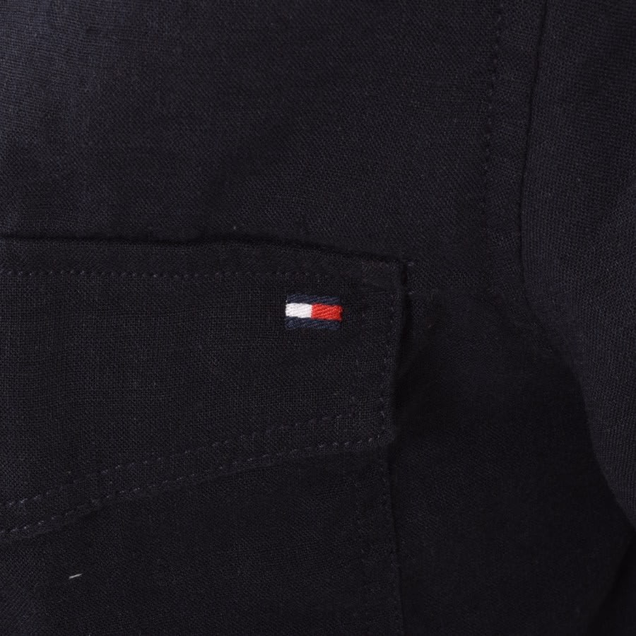 Alternative Image for ProductTommy Hilfiger Tech Linen Short Sleeved Shirt Navy3