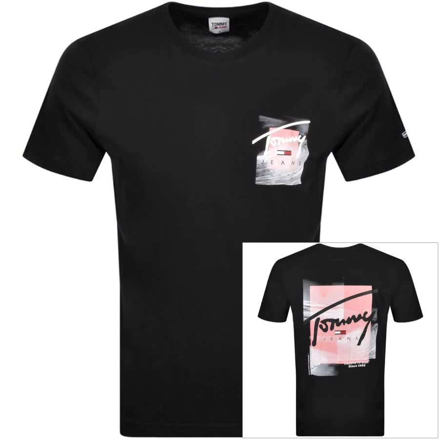 Alternative Image for ProductTommy Jeans Script Photo T Shirt Black1
