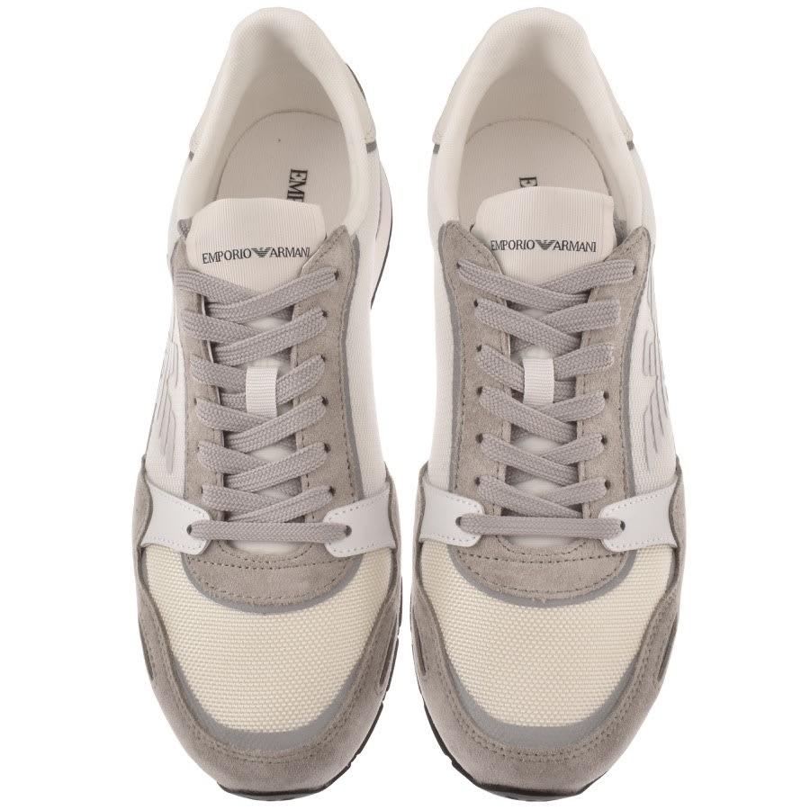 Alternative Image for ProductEmporio Armani Logo Trainers Grey3
