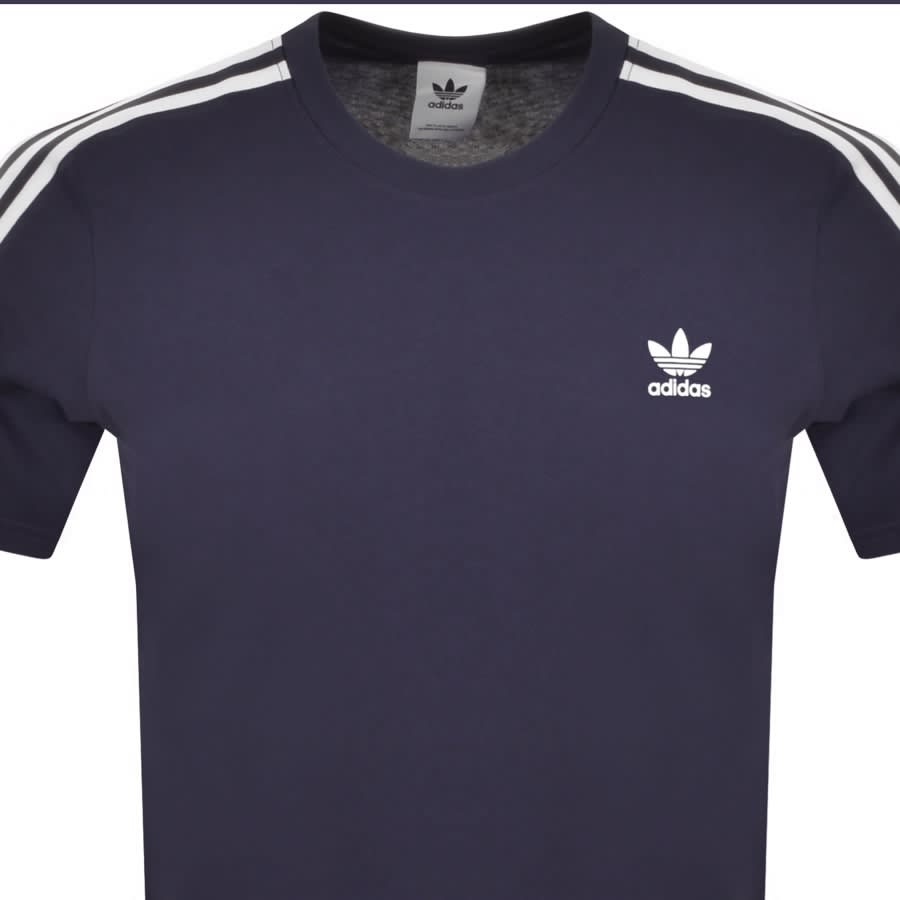 Alternative Image for ProductAdidas Originals Tech 3 Stripe T Shirt Navy2
