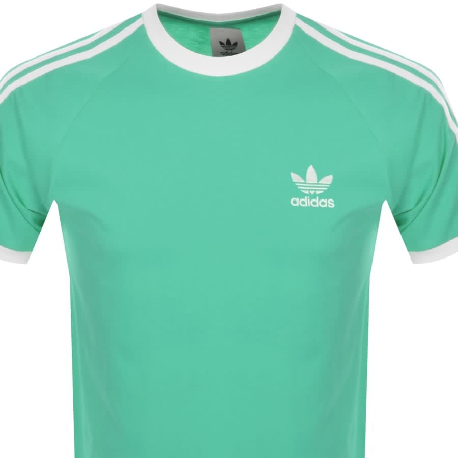 Alternative Image for ProductAdidas Originals 3 Stripe T Shirt Green2