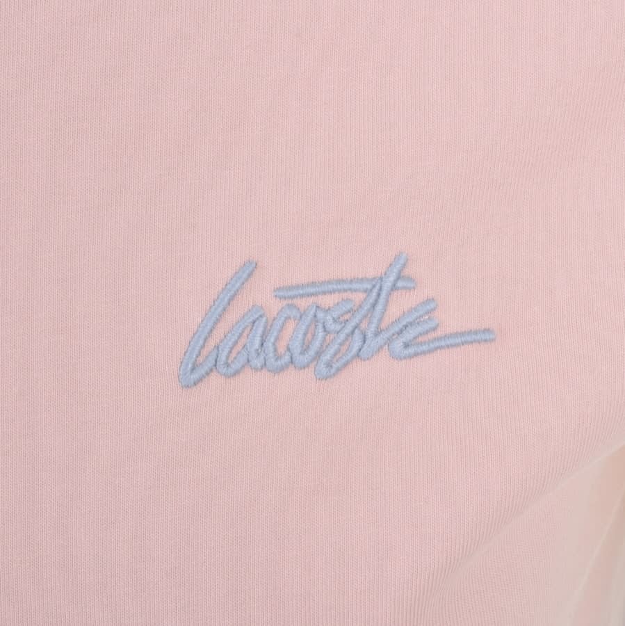 Alternative Image for ProductLacoste Live Crew Neck Colour Block T Shirt Pink3