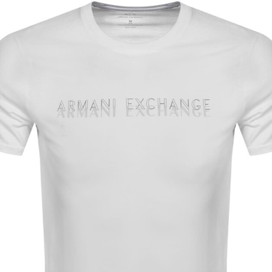 Alternative Image for ProductArmani Exchange Slim Crew Neck Logo T Shirt White2