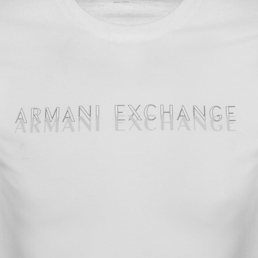 Alternative Image for ProductArmani Exchange Slim Crew Neck Logo T Shirt White3