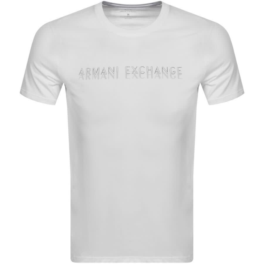 Alternative Image for ProductArmani Exchange Slim Crew Neck Logo T Shirt White1