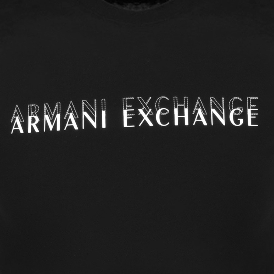 Alternative Image for ProductArmani Exchange Slim Crew Neck Logo T Shirt Black3