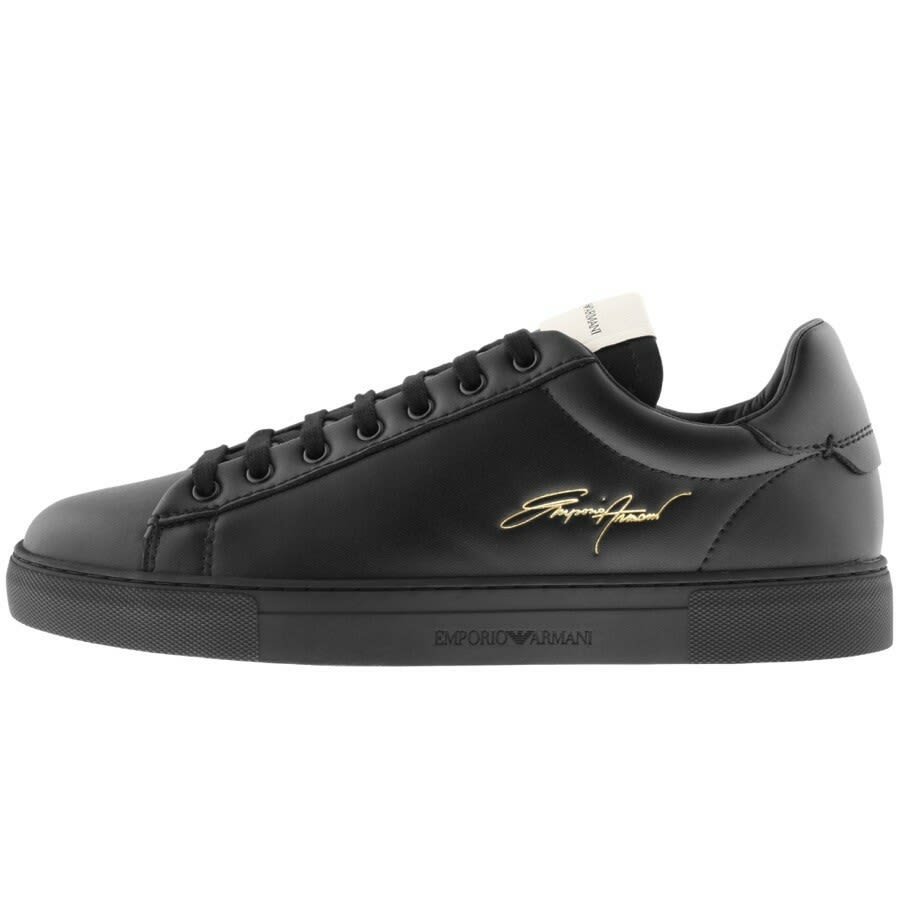 Alternative Image for ProductEmporio Armani Logo Trainers Black1