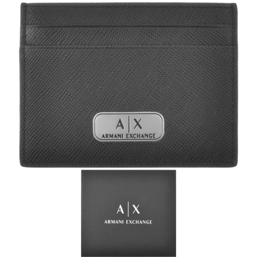 Alternative Image for ProductArmani Exchange Leather Card Holder Black1