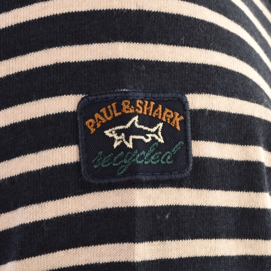 Alternative Image for ProductPaul And Shark Long Sleeve Stripe T Shirt Navy3