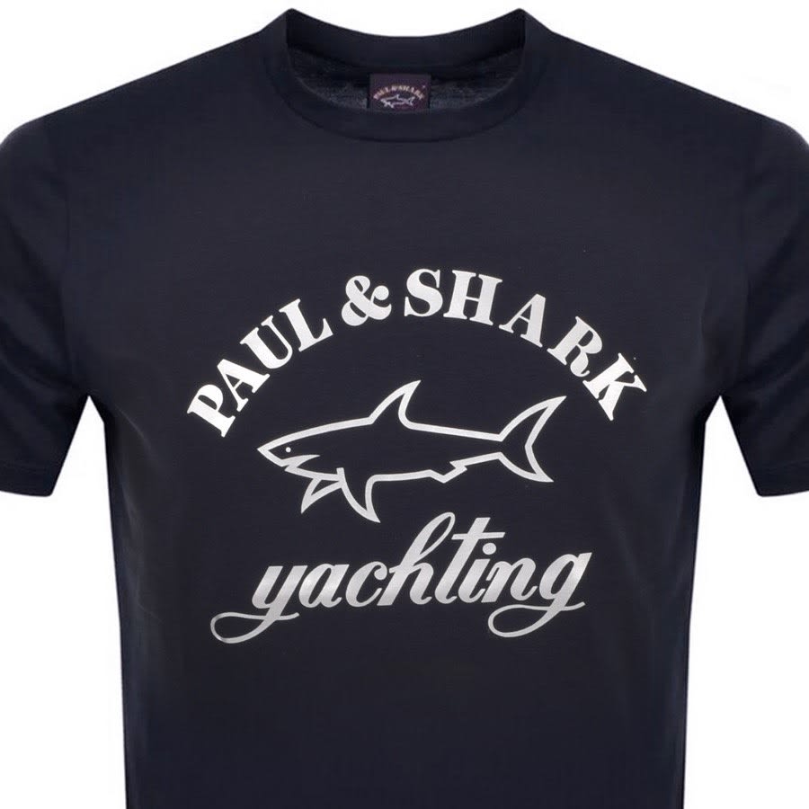 Alternative Image for ProductPaul And Shark Logo T Shirt Navy2