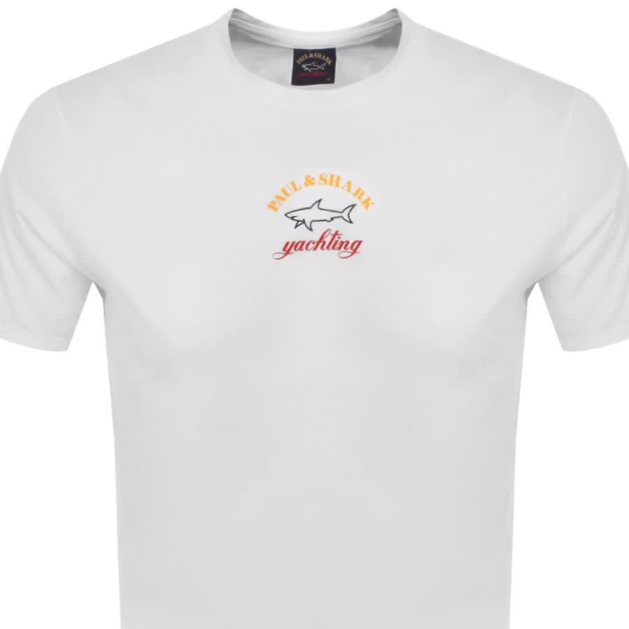 Alternative Image for ProductPaul And Shark Logo T Shirt White2
