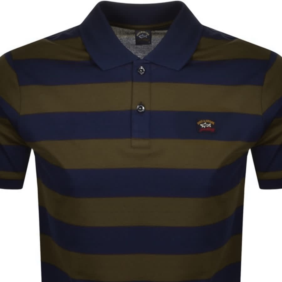 Alternative Image for ProductPaul And Shark Stripe Polo T Shirt Khaki2