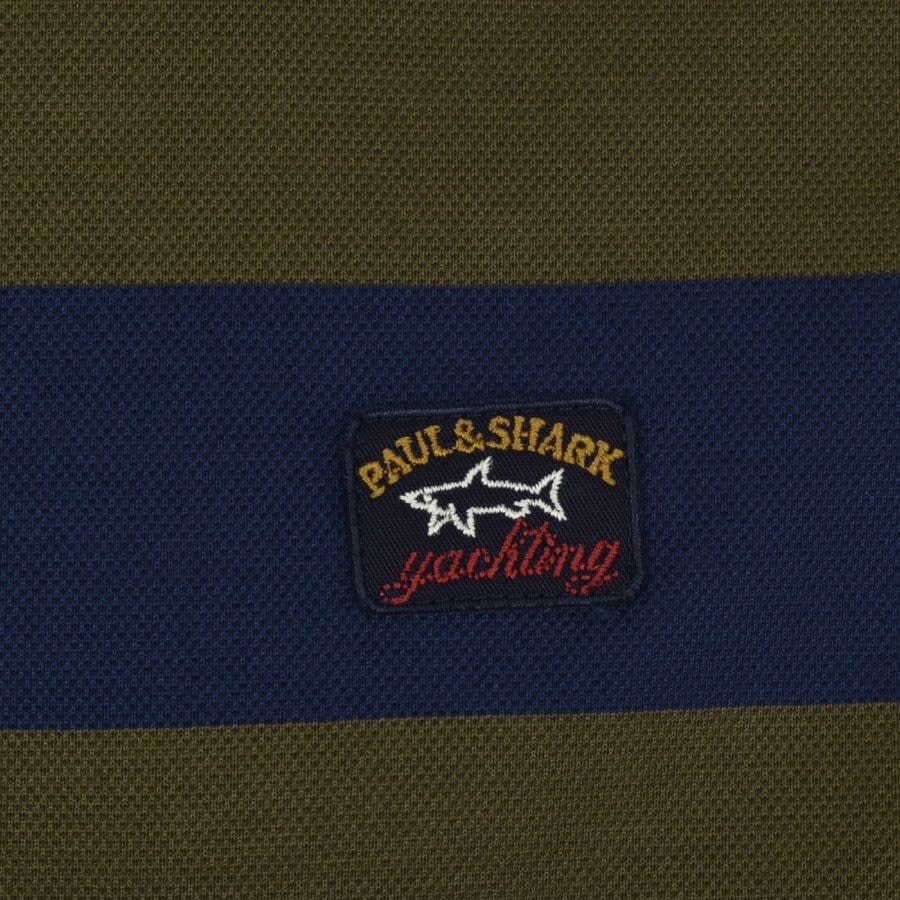 Alternative Image for ProductPaul And Shark Stripe Polo T Shirt Khaki3