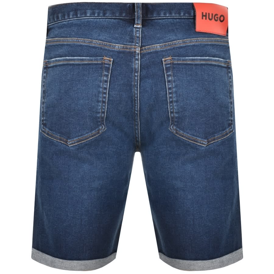 Alternative Image for ProductHUGO 634 Denim Logo Dark Wash Shorts Blue2