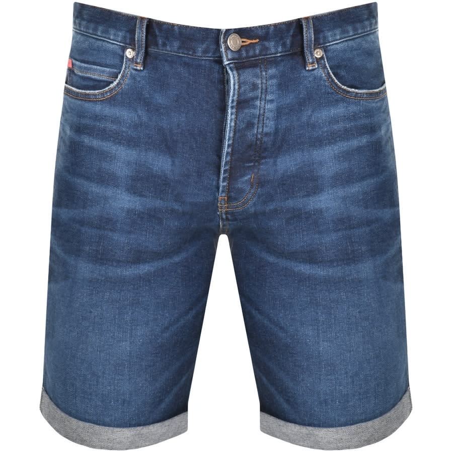 Alternative Image for ProductHUGO 634 Denim Logo Dark Wash Shorts Blue1