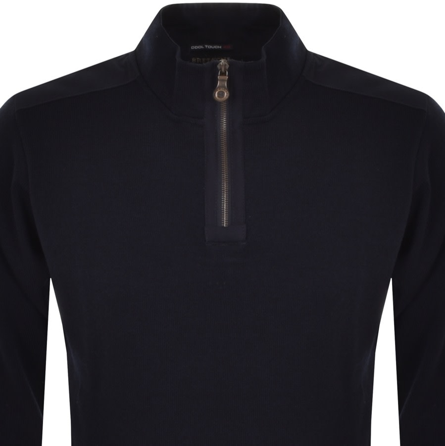 Alternative Image for ProductPaul And Shark Half Zip Knitted Jumper Navy2