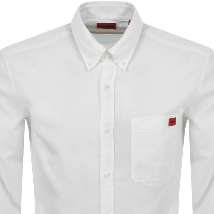 Alternative Image for ProductHUGO Long Sleeved Evito Shirt White2