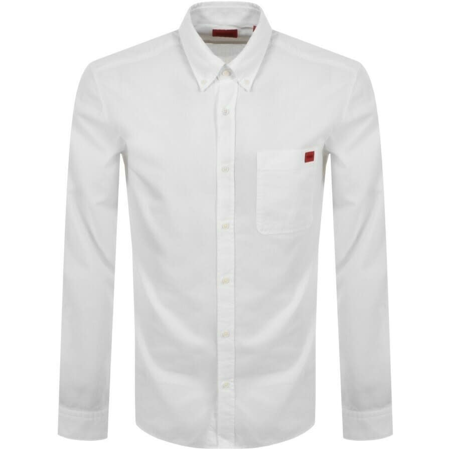 Alternative Image for ProductHUGO Long Sleeved Evito Shirt White1
