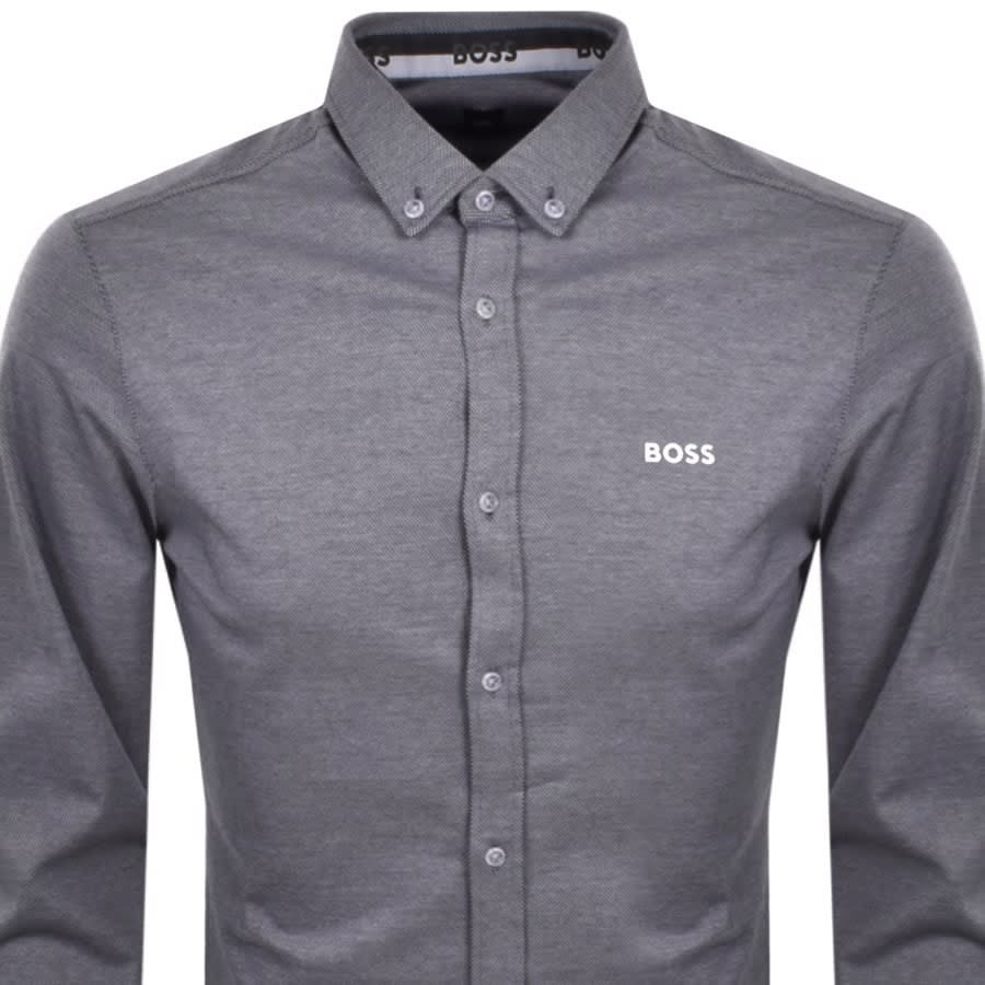 Alternative Image for ProductBOSS Biado R Long Sleeved Shirt Grey2