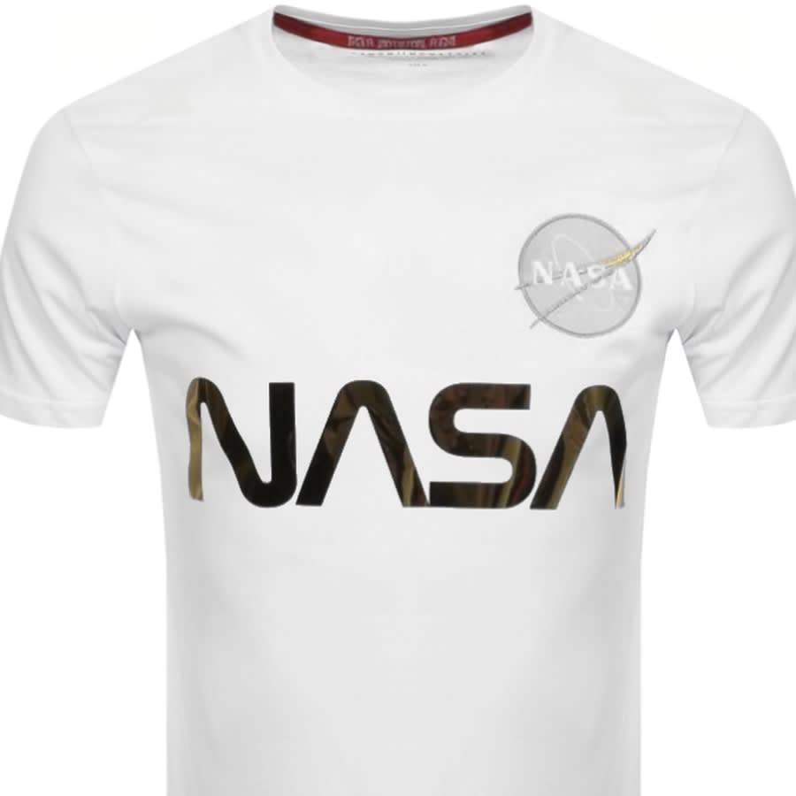 Alternative Image for ProductAlpha Industries Nasa Reflective T Shirt White2