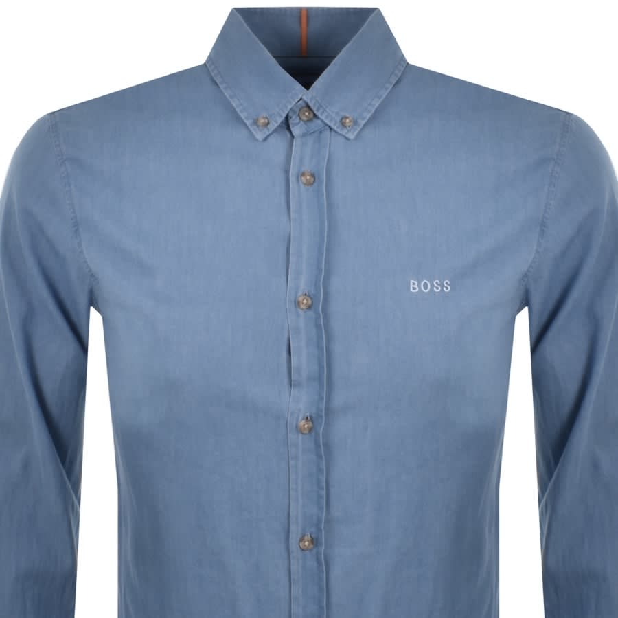 Alternative Image for ProductBOSS Mabsoot Long Sleeved Shirt Blue2