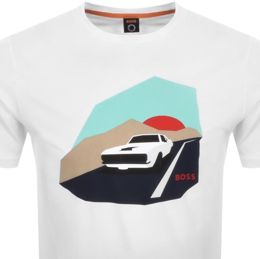 Alternative Image for ProductBOSS Car Graphic T Shirt White2