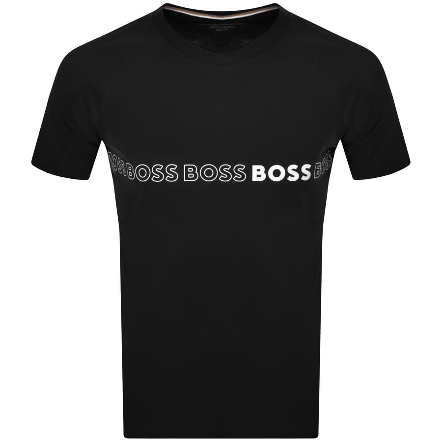 BOSS Short Sleeved Slim Fit T Shirt Black | Mainline Menswear