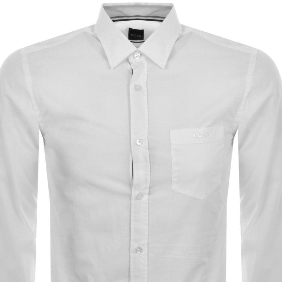 Alternative Image for ProductBOSS Reid Long Sleeved Shirt White2