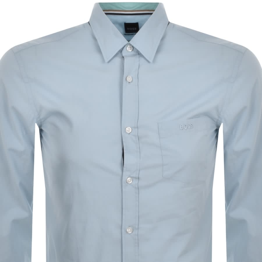 Alternative Image for ProductBOSS Reid Long Sleeved Shirt Blue2