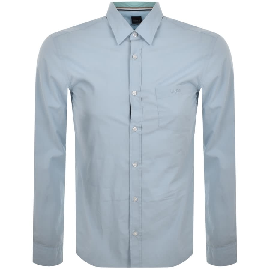 Alternative Image for ProductBOSS Reid Long Sleeved Shirt Blue1