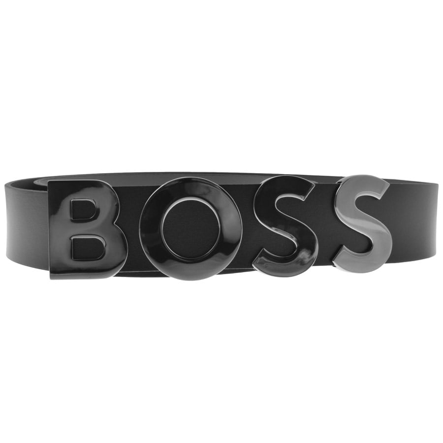 Alternative Image for ProductBOSS Bold G Leather Belt Black1
