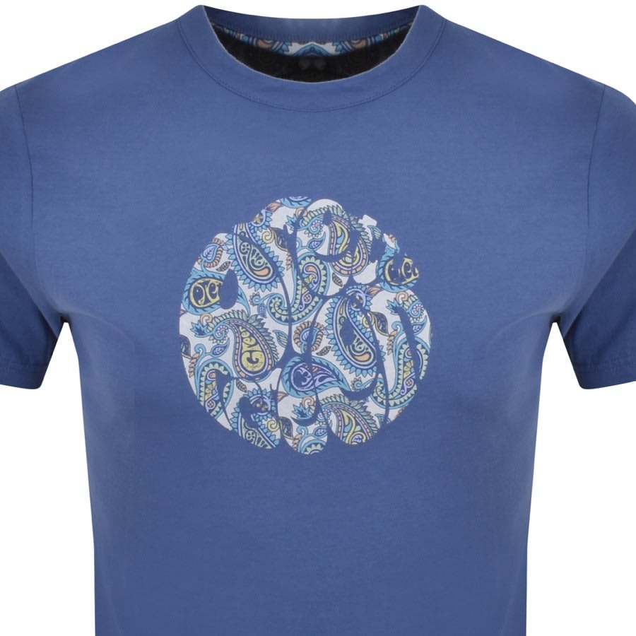 Alternative Image for ProductPretty Green Paisley Logo T Shirt Blue2
