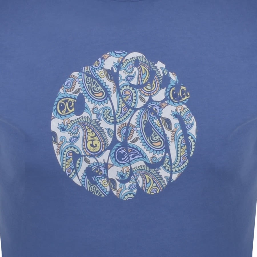 Alternative Image for ProductPretty Green Paisley Logo T Shirt Blue3