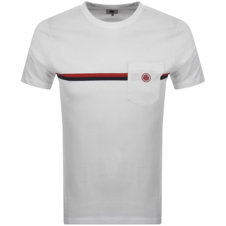Alternative Image for ProductPretty Green Tilby Stripe Logo T Shirt White1