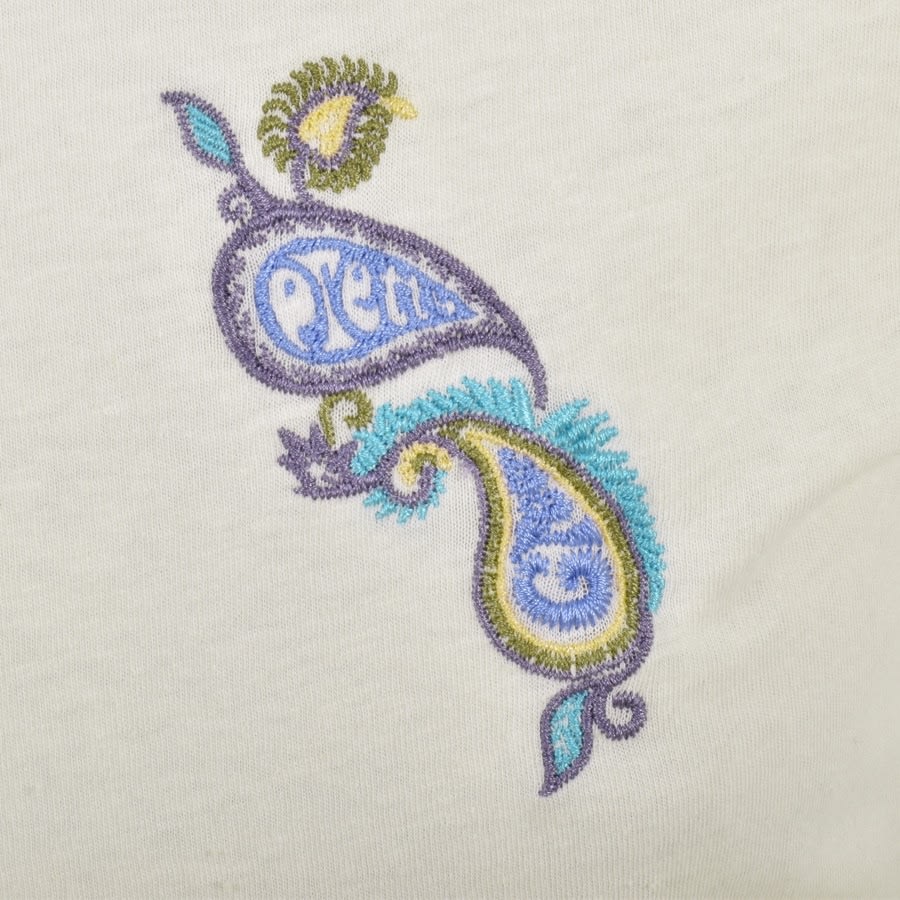 Alternative Image for ProductPretty Green Paisley Logo T Shirt Stone White3