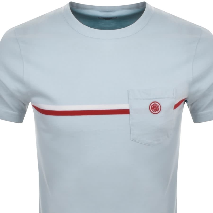 Alternative Image for ProductPretty Green Tilby Stripe Logo T Shirt Light Blue2