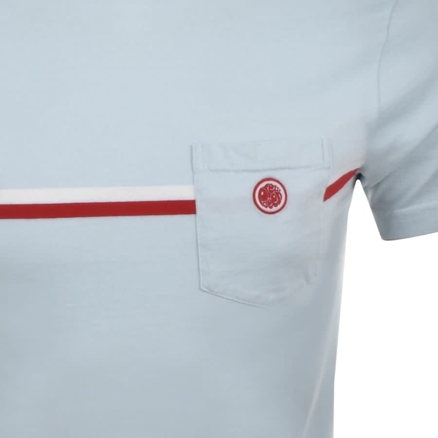 Alternative Image for ProductPretty Green Tilby Stripe Logo T Shirt Light Blue3