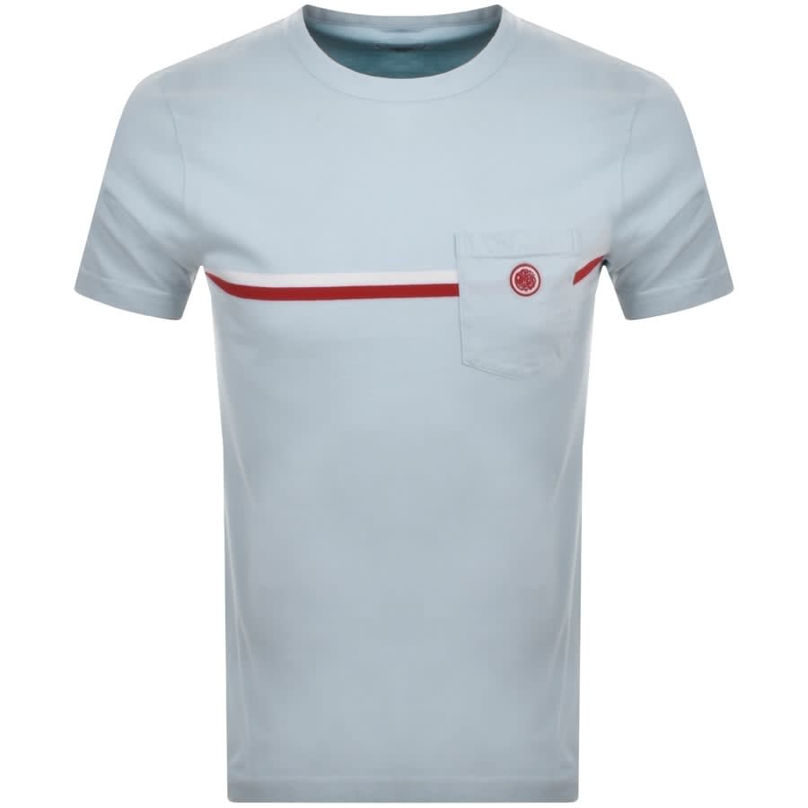Alternative Image for ProductPretty Green Tilby Stripe Logo T Shirt Light Blue1