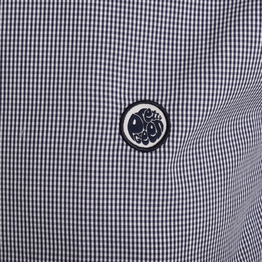 Alternative Image for ProductPretty Green Gingham Harrington Overshirt Navy3