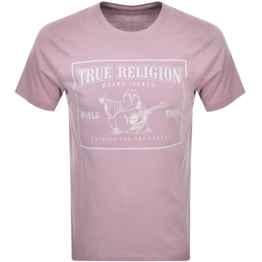 True Religion Buddha Logo T Shirt Pink 