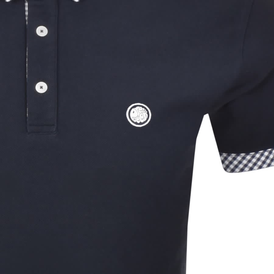 Alternative Image for ProductPretty Green Gingham Polo T Shirt Navy3