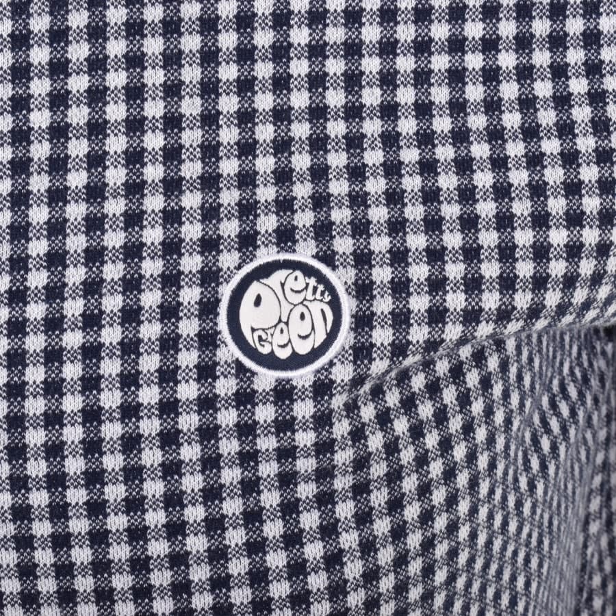 Alternative Image for ProductPretty Green Gingham Polo T Shirt Navy3