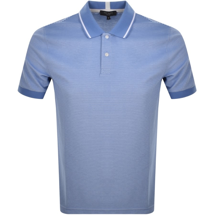 Alternative Image for ProductTed Baker Striped Polo T Shirt Blue1