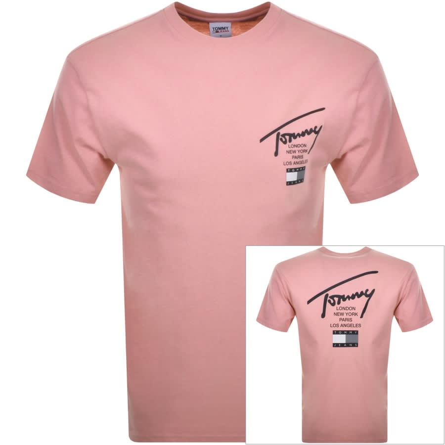 Alternative Image for ProductTommy Jeans Essential Logo T Shirt Pink1