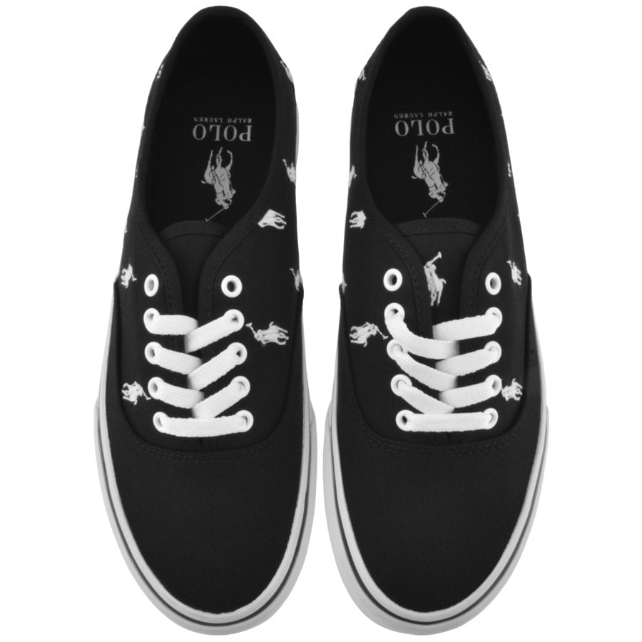 Alternative Image for ProductRalph Lauren Keaton Canvas Trainers Black3