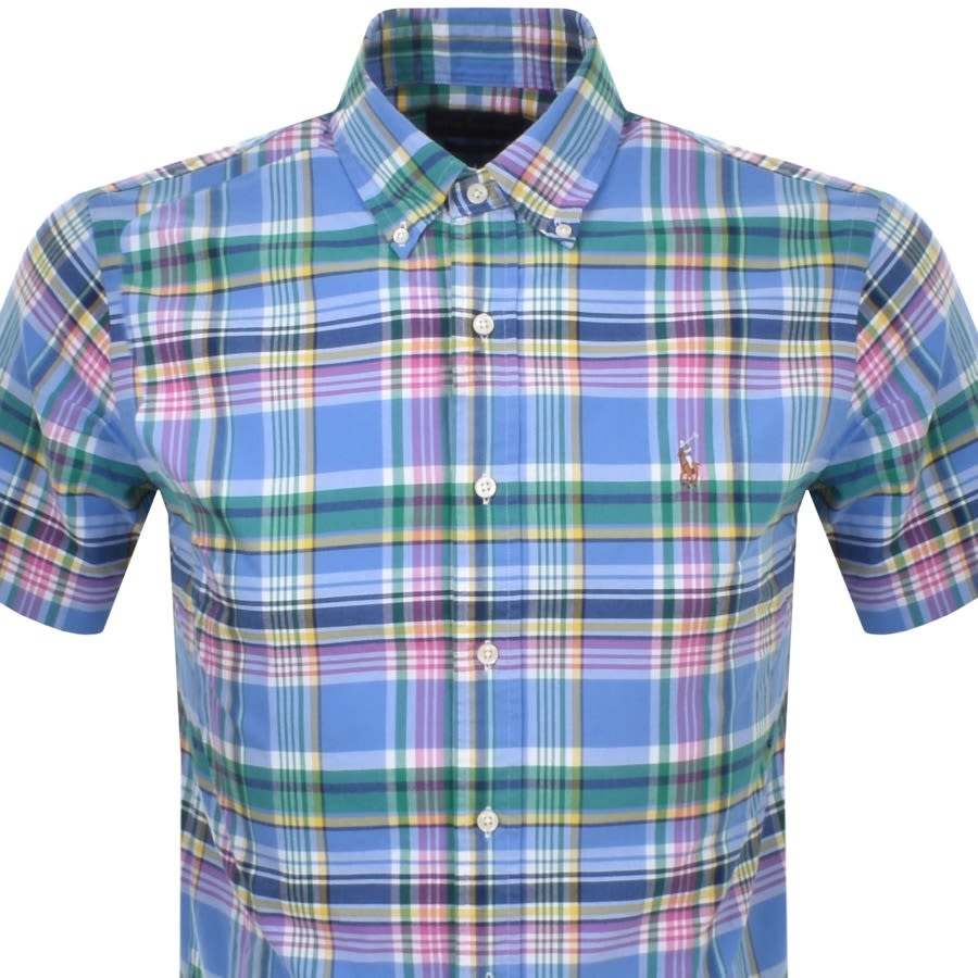 Alternative Image for ProductRalph Lauren Oxford Slim Short Sleeve Shirt Blue2