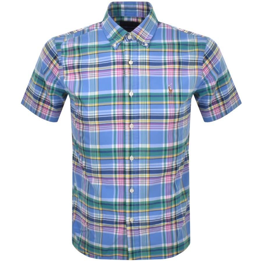 Alternative Image for ProductRalph Lauren Oxford Slim Short Sleeve Shirt Blue1