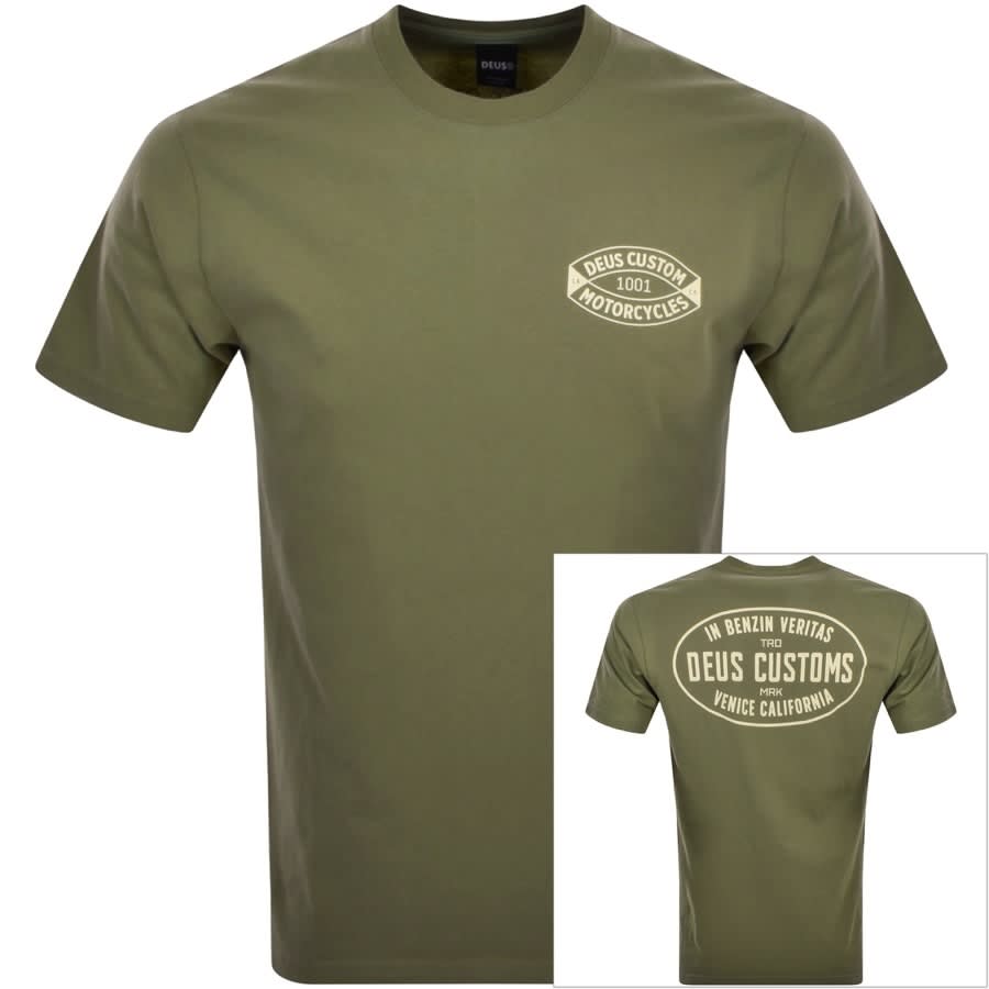 Alternative Image for ProductDeus Ex Machina Logo T Shirt Green1