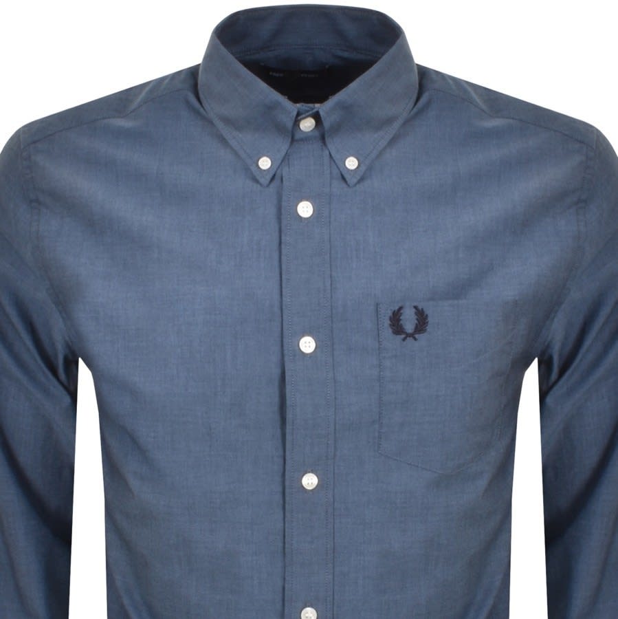 Alternative Image for ProductFred Perry Long Sleeve Shirt Navy2