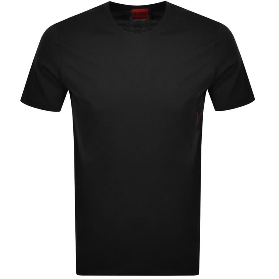Alternative Image for ProductHUGO Double Pack Crew Neck T Shirt Black2